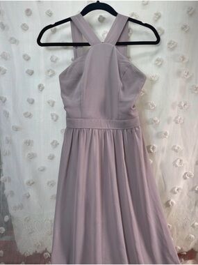 Lulu’s Dusty Lavender Chiffon Maxi Dress Prom Pick Size Small
